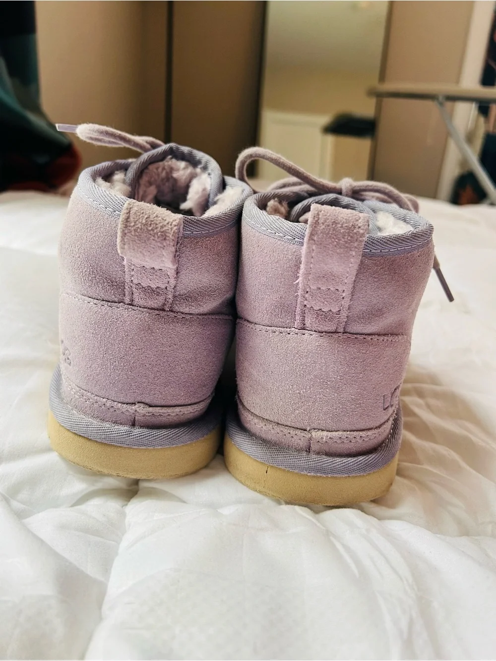 UGG Women's Suede Lace-Up Boot in Mauve